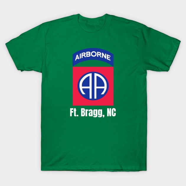 82nd Airborne Ft. Bragg T-Shirt by Trent Tides